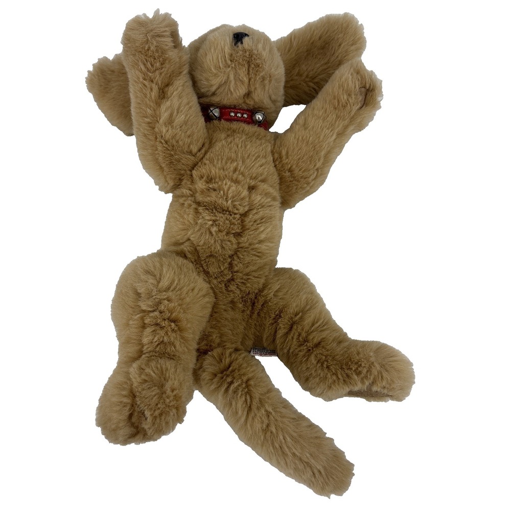 Vintage Gund Muttsy Plush Dog Puppy 19" Tan Suede Paws Stuffed Animal Collar - Picture 7 of 12